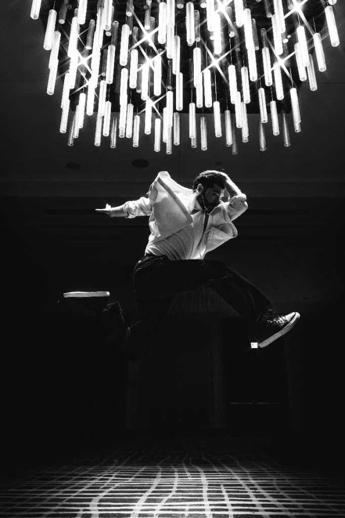 James Combo Marino performing a leap